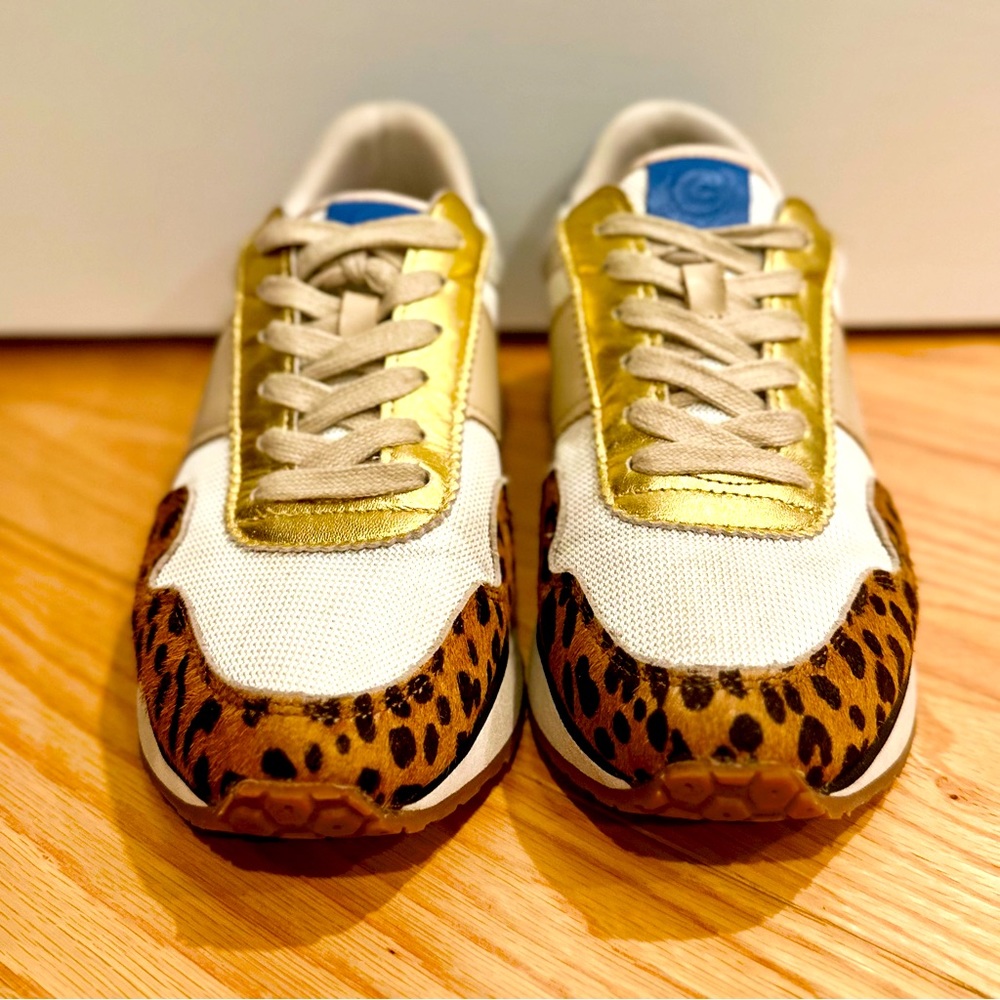 The GREATS rare McCarren Cheetah Print Sneakers (hair on hide, leather & mesh!)